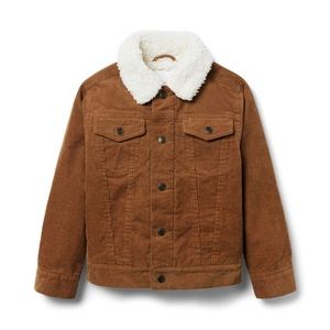 JANIE AND JACK CORDUROY TRUCKER SHERPA COLLAR JACKET SIZE 3-4